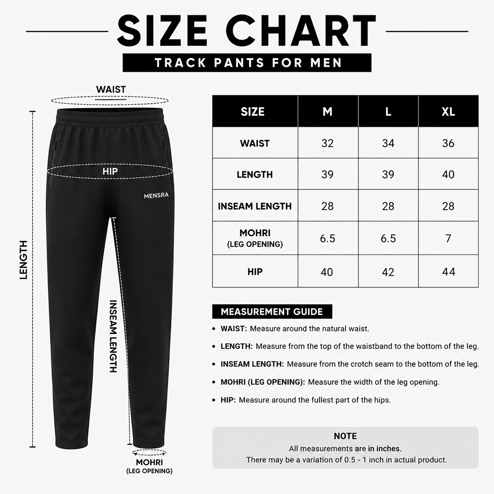 Black Track Pant for men
