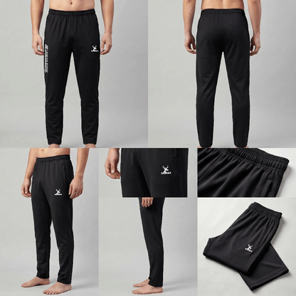 Black Track Pants for Men | Mensra Track Pants for Men | Gym Track Pants for Men