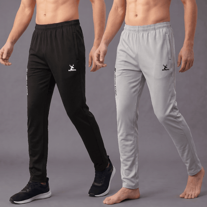 Mensra Track Pant for Men Combo | 4-Way Stretch Sports & Gym Track Pants with Zip Pockets