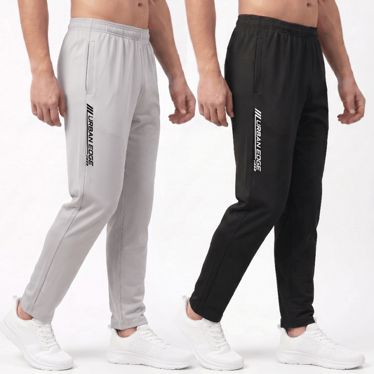 Mensra Track Pant for Men Combo | 4-Way Stretch Sports & Gym Track Pants with Zip Pockets