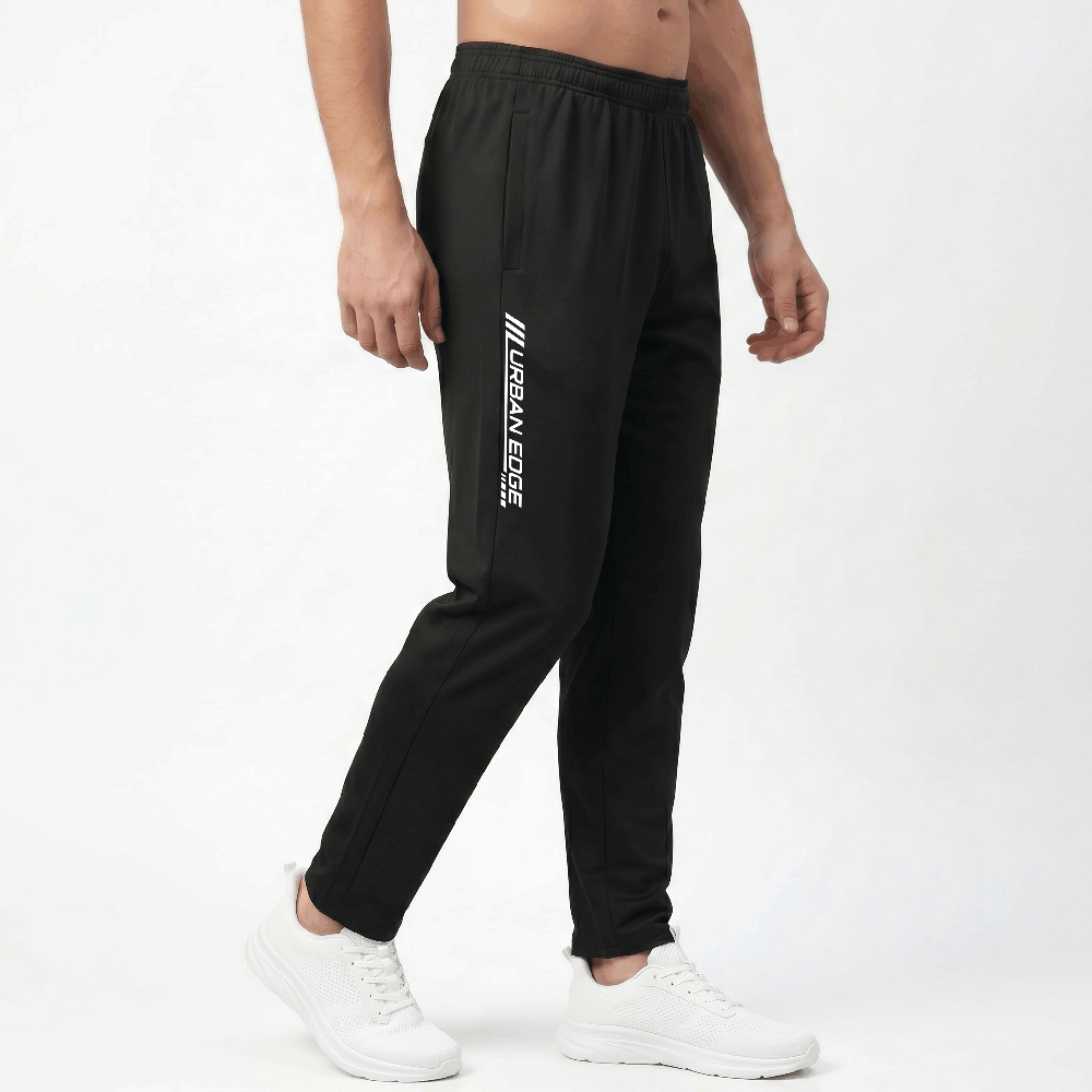 Black Track Pants for Men | Mensra Track Pants for Men | Gym Track Pants for Men